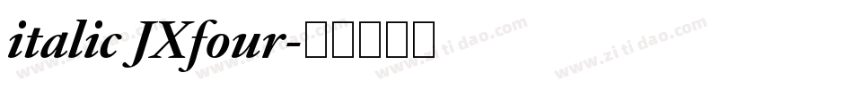 italic JXfour字体转换